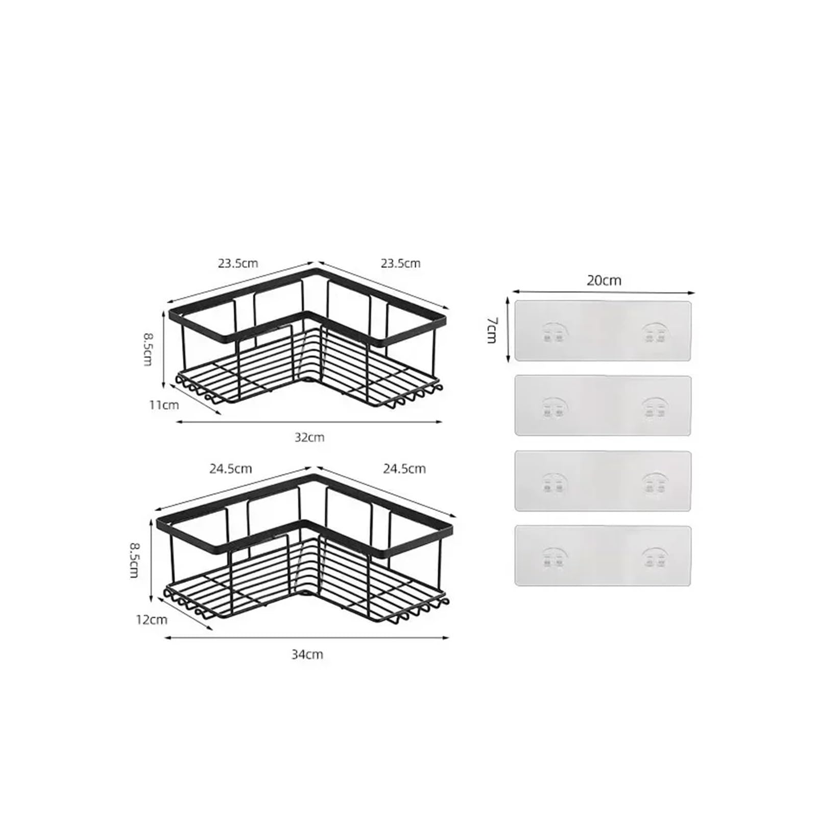 Two-piece Shower Storage Rack