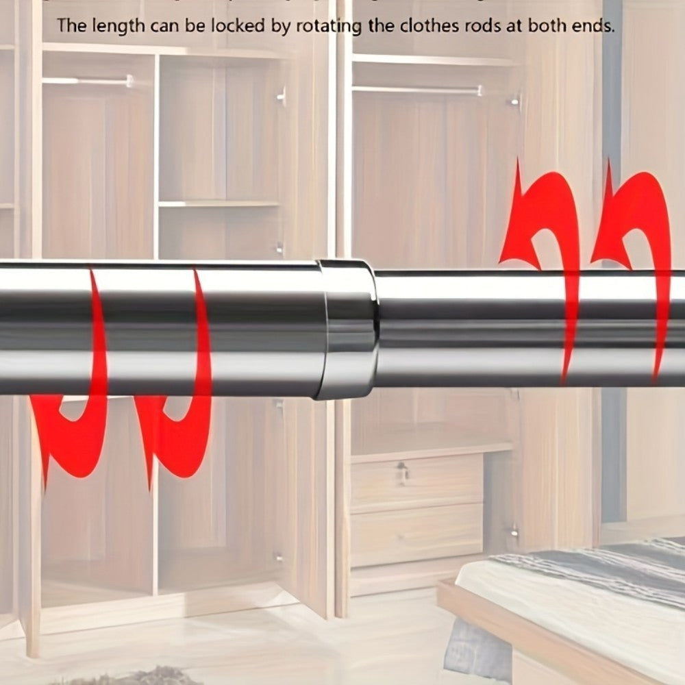 Clothing Drying Rod Punch-free Tension Pole Telescopic Closet