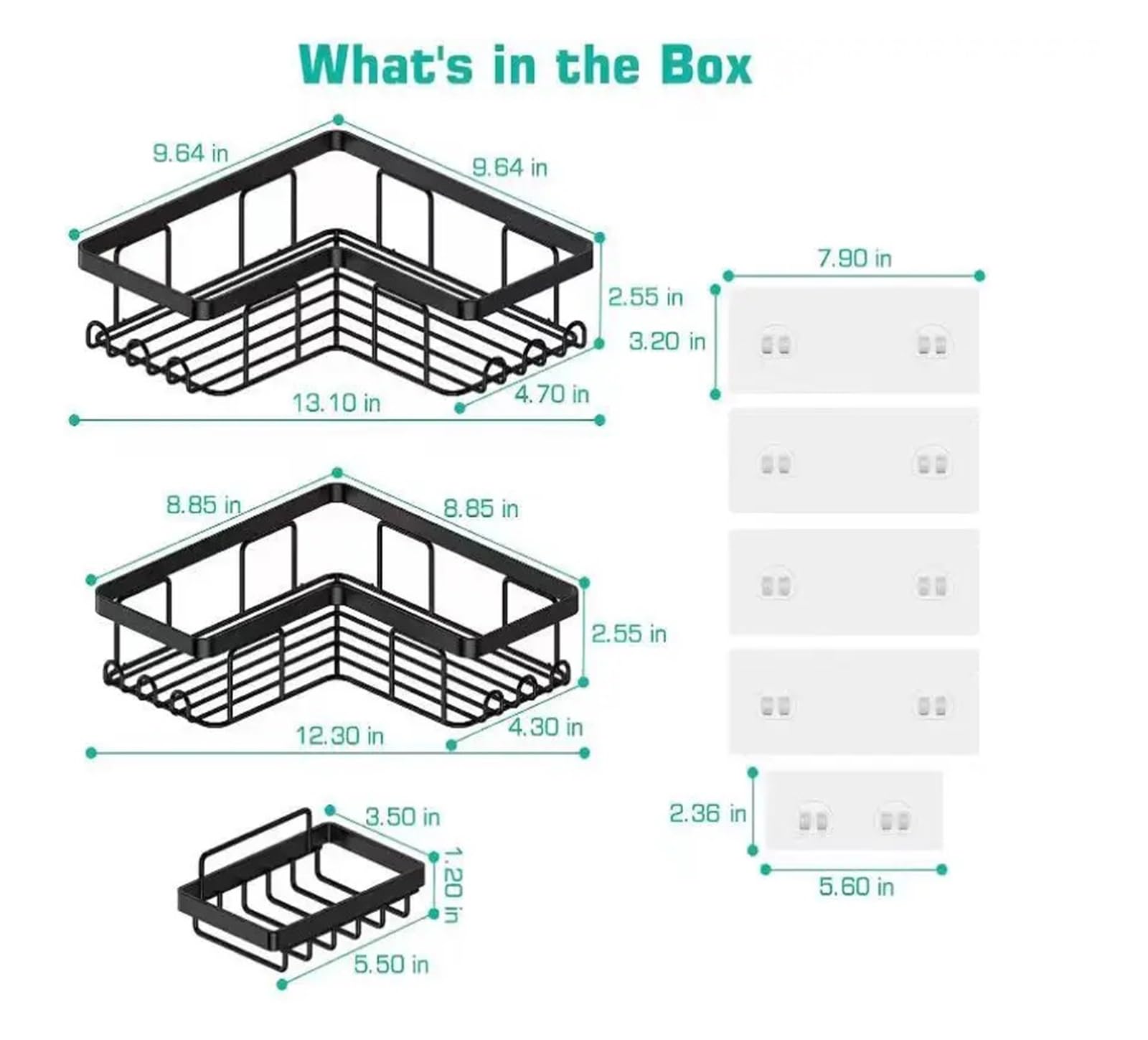Two-piece Shower Storage Rack