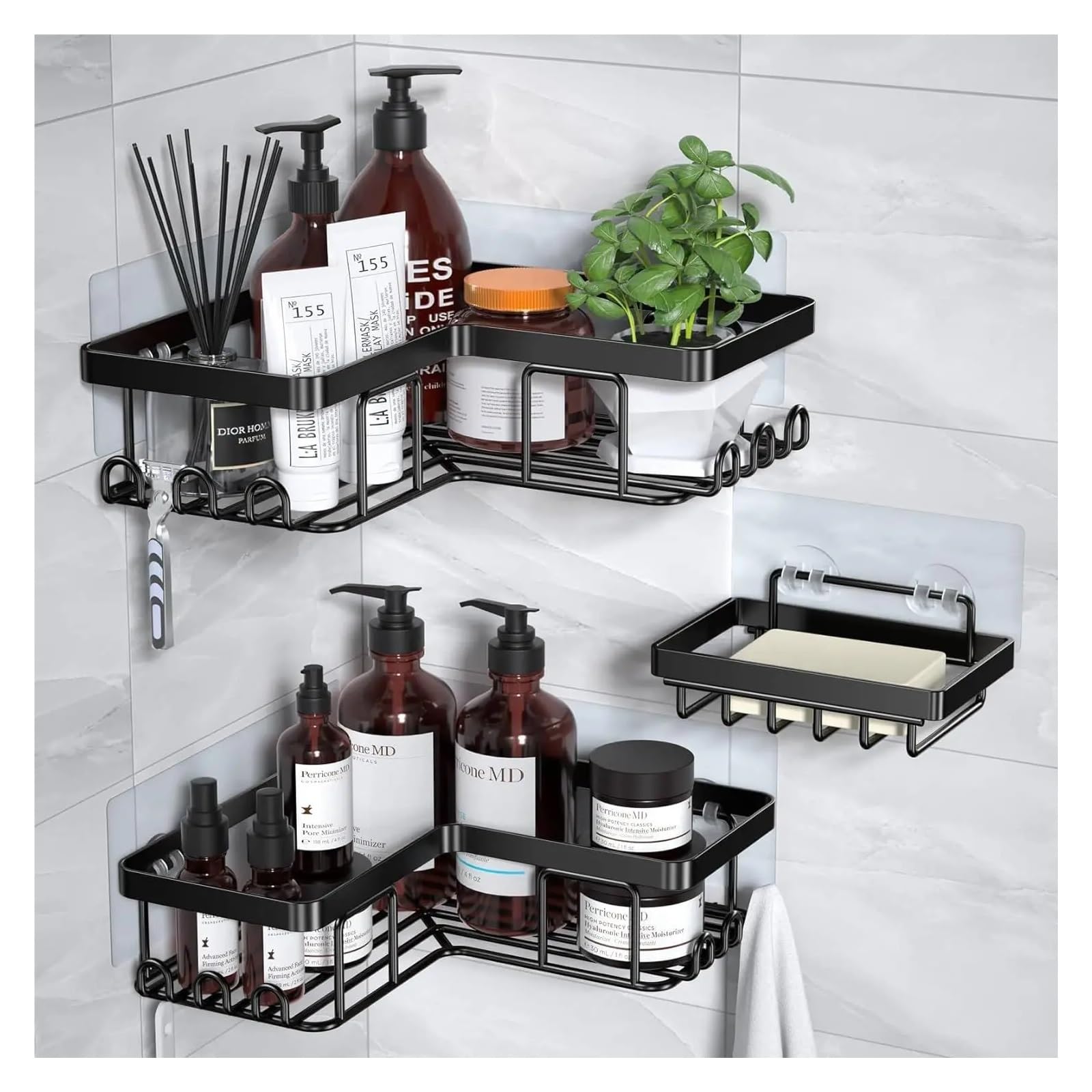 Two-piece Shower Storage Rack