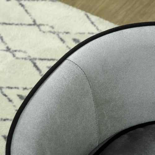 PawHut Dog Sofa Pet Chair, Kitten Bed Couch W  Wooden Frame, Removable Cushion - Silver-Tone And Grey